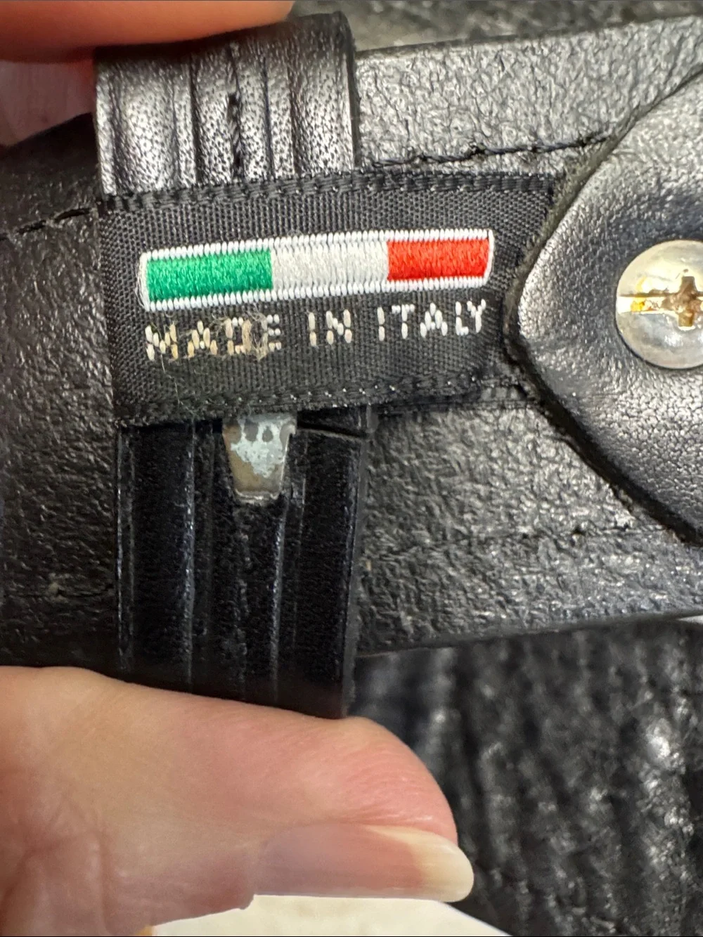 Classic Black Leather Men's Belt-made in Italy